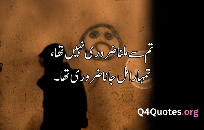 Sad poetry in Urdu about life