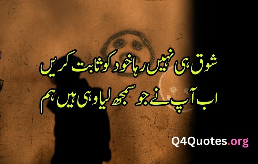 Sad poetry in Urdu words