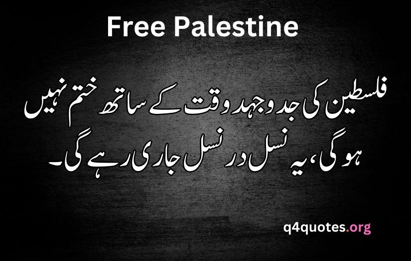 Palestine poetry in Urdu