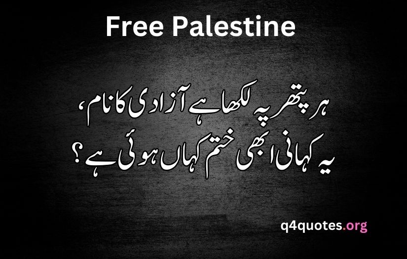 Palestine poetry in Urdu