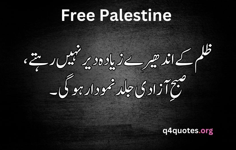 Palestine poetry in Urdu