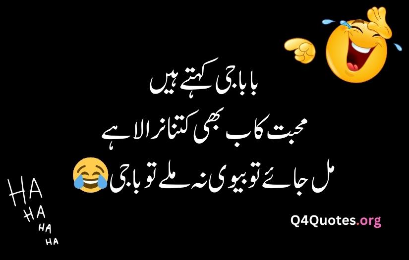 Funny poetry in Urdu text