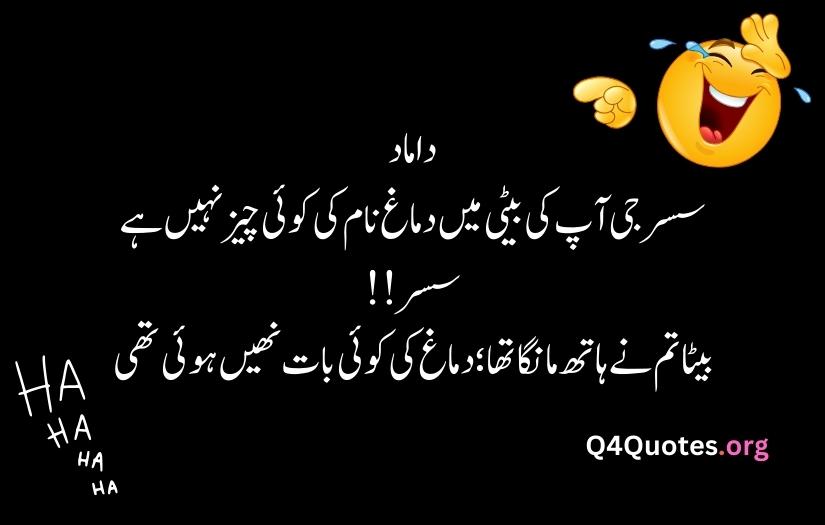 Funny poetry in Urdu text