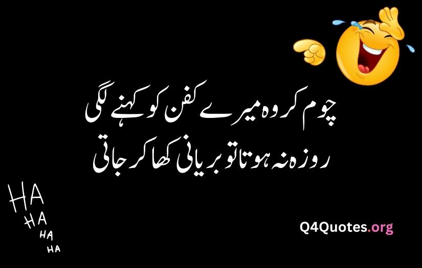 Funny poetry in Urdu text