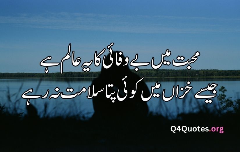 Sad bewafa poetry in Urdu text