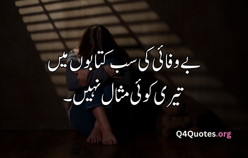 Sad bewafa poetry in Urdu text