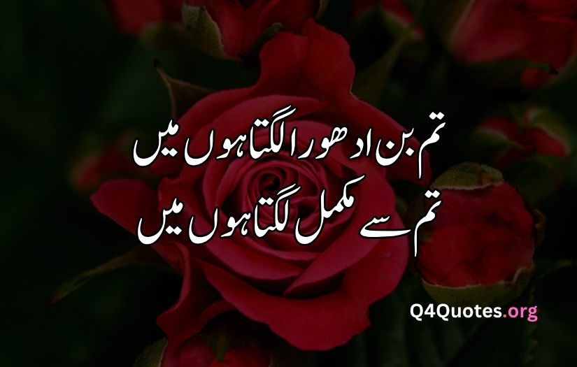 2 line Urdu poetry romantic SMS