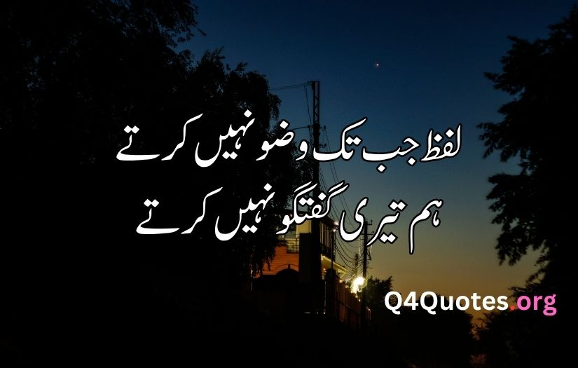 Best Urdu poetry in 2 lines