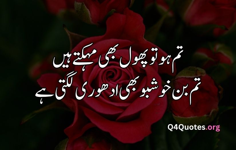 2 line Urdu poetry romantic SMS
