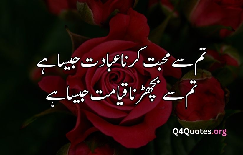 2 line Urdu poetry romantic SMS