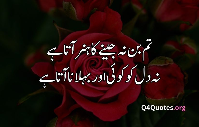 2 line Urdu poetry romantic SMS