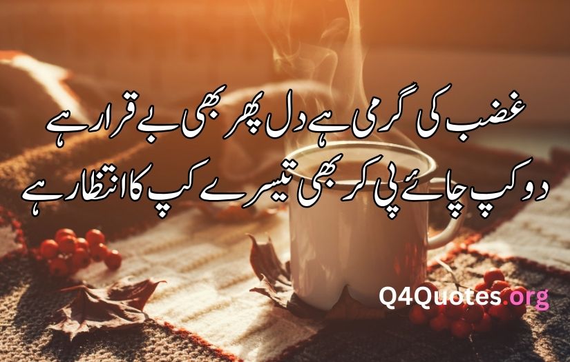 Tea poetry in Urdu text