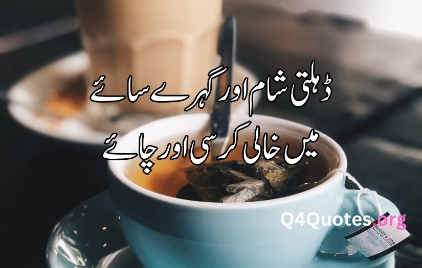 Tea poetry in Urdu text